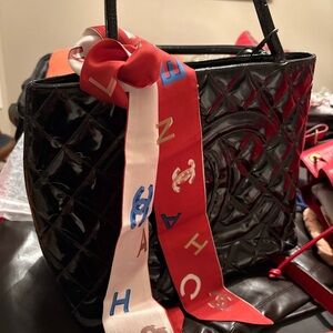 Chanel Multicolor Silk 3D Letters Twilly Circus Colors Italy Scarf/Wrap